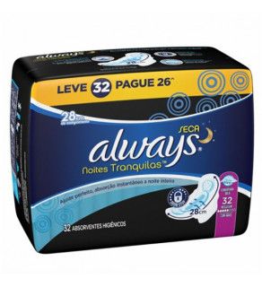 Absorvente Always Suave Noturno C/Abas L32P26