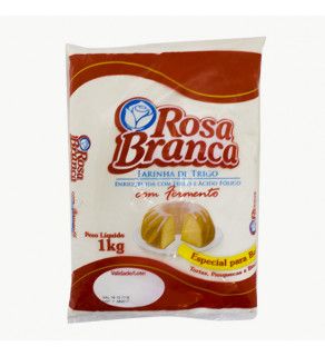 Farinha Trigo Com Fermento Rosa Branca 1 Kg