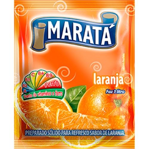 Refresco em Pó Maratá Laranja Embalagem 30G