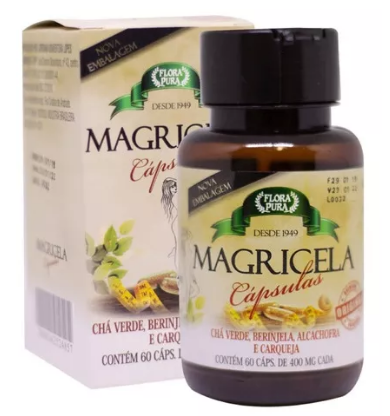 Magricela Em Capsula 400mg, Sabor Chá Verde / auxilia no emagrecimento e previne a obesidade