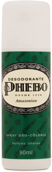 Desodorante Spray Amazonian, PHEBO, Verde Escuro, 90ml