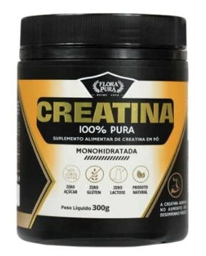 CREATINA MONOHIDRATADA EM PÓ - 100% PURA - 300g / Indicado para ganho de massa muscular