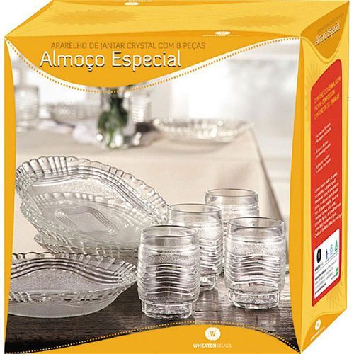 Aparelho de Jantar Crystal Com 8 Peças Almoço Especial - Wheaton