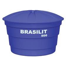 CAIXA D´AGUA C/ TAMPA POLIETILENO 500L AZ BRASILIT