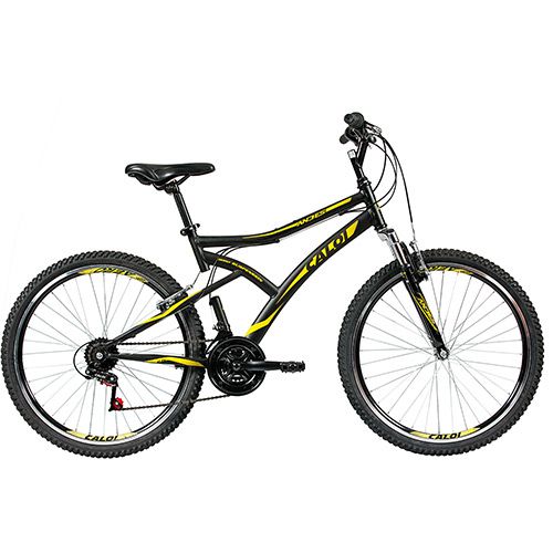 Bicicleta MTB Caloi Andes Aro 26 com 21 Marchas - Preta