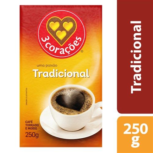 Café 3 Corações Tradicional Vácuo 250G