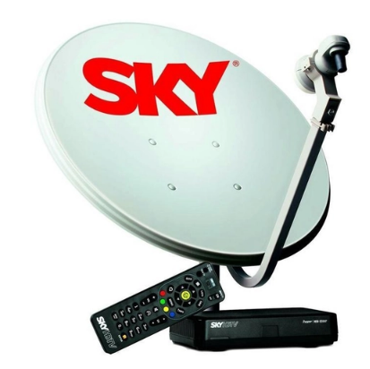 Kit Sky Conforto HD - Antena Parabólica 60cm + Receptor Digital Sky - Unica