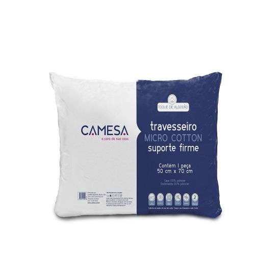 Travesseiro cotton suporte firme camesa