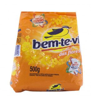 Detergente Pó Bem-Te-Vi Perfume Das Flores Sachê 500 Gr