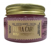 GEL FACIAL ESFOLIANTE ROSA MOSQUETA ( linha flora care )  - 120ml / Ácido Hialurônico