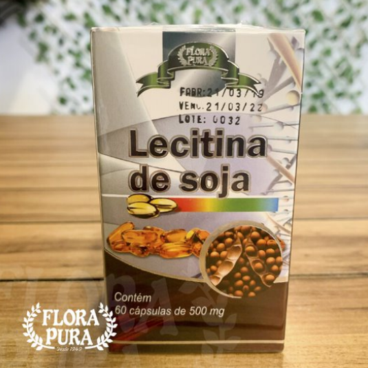 LECITINA DE SOJA 60 CAPS DE 500MG | FLORA PURA