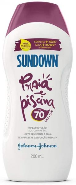 Sundown Protetor Solar Praia e Piscina Fps 70, 200Ml