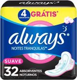 Absorvente Always Noites Tranquilas Suave com Abas - 32 unidades